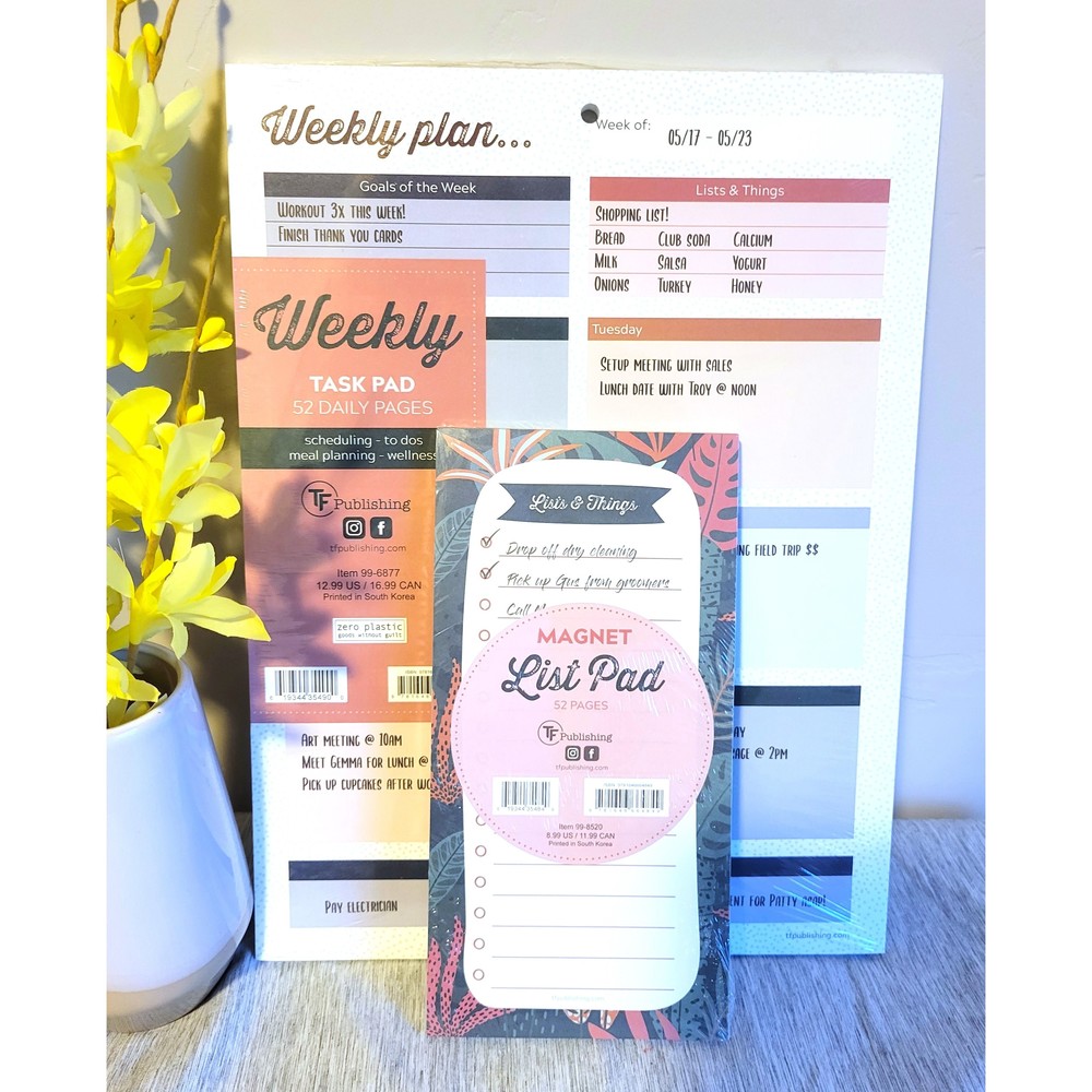 Weekly Task Pad and List Pad Bundle